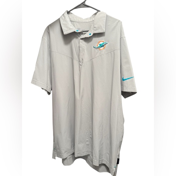 Nfl Nike Other - 🏈Nike Miami Dolphins NFL Gray Performance Polo Shirt Men’s XXL